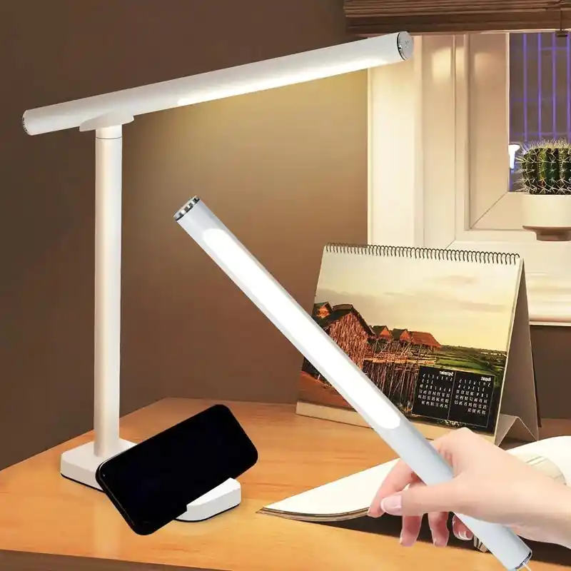 360° Adjustable LED Desk Lamp with USB Charging, 5 Brightness Settings