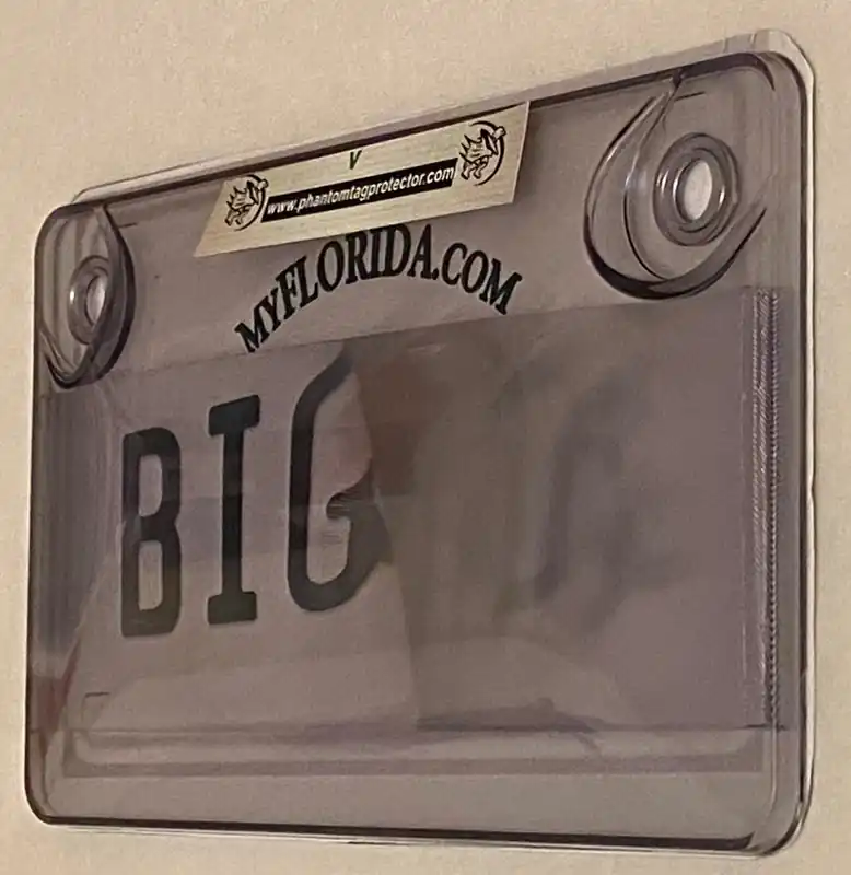 Motorcycle 3rd Gen. Phantom Tag Protector Tinted/Smoked License Plate Privacy Shield