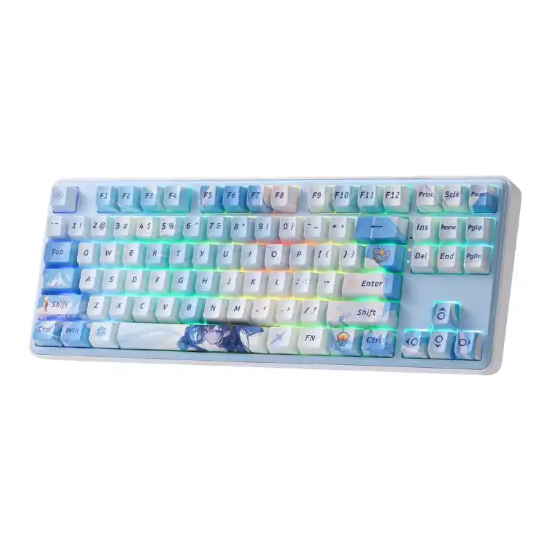 Redragon K707 PRO SE 80% Wireless Gasket RGB 3-Modes 87 Keys Gaming Mechanical Hot-Swap Keyboard, Mint Mambo Switch