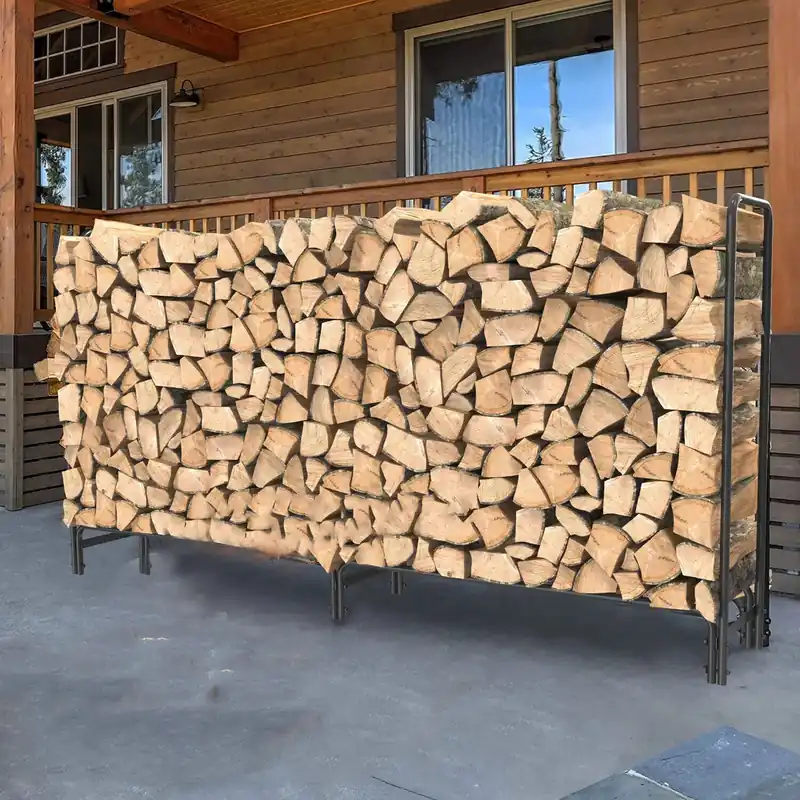 Heavy Duty Firewood Log Rack, Long Large Storage Holder, Wood Stackers
