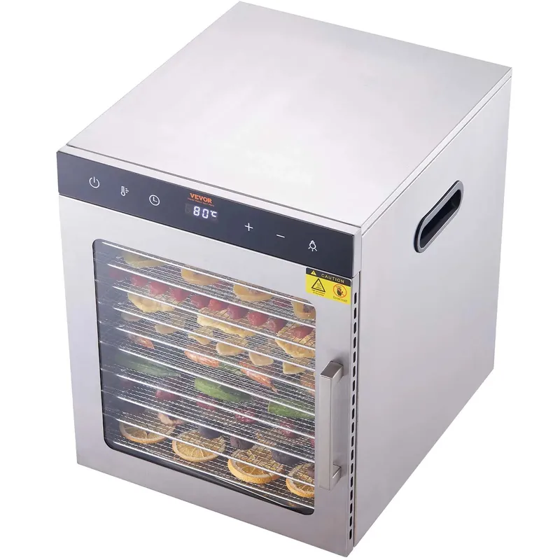 SucceBuy 10 Trays Food Dehydrator Stainless Steel Machine 800W/1000W Household