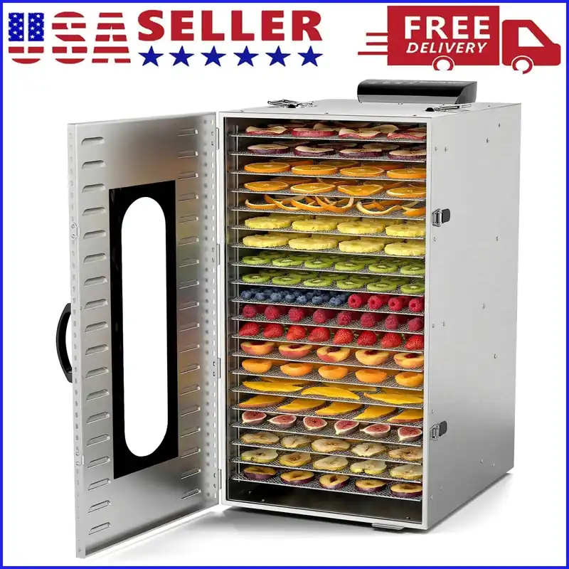 Commercial Food Dehydrator Machine, 1500W Jerky Dehydrators 20 Stainless Steel