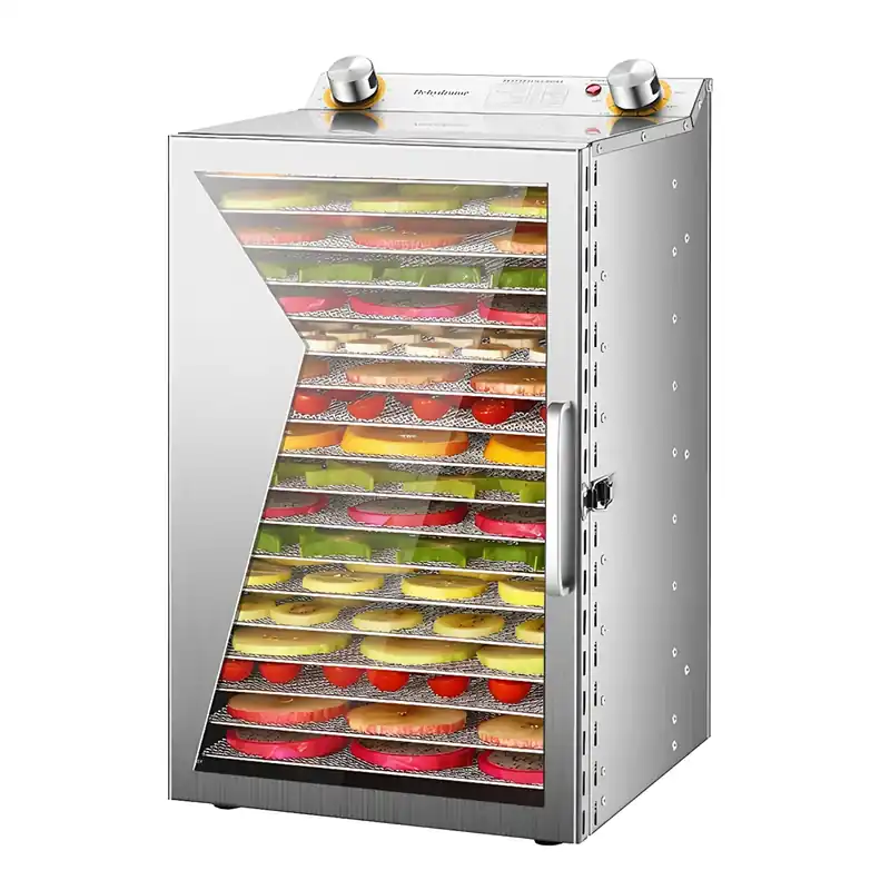 18 Layers Stainless Steel Food Dehydrator Safety Beef Jerky Dryer Large Capacity