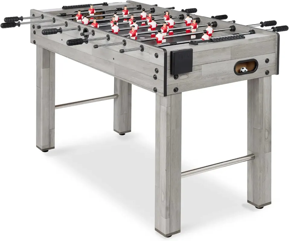 48in Foosball Table for Kids and Adults with 2 Balls, 2 Cup Holders