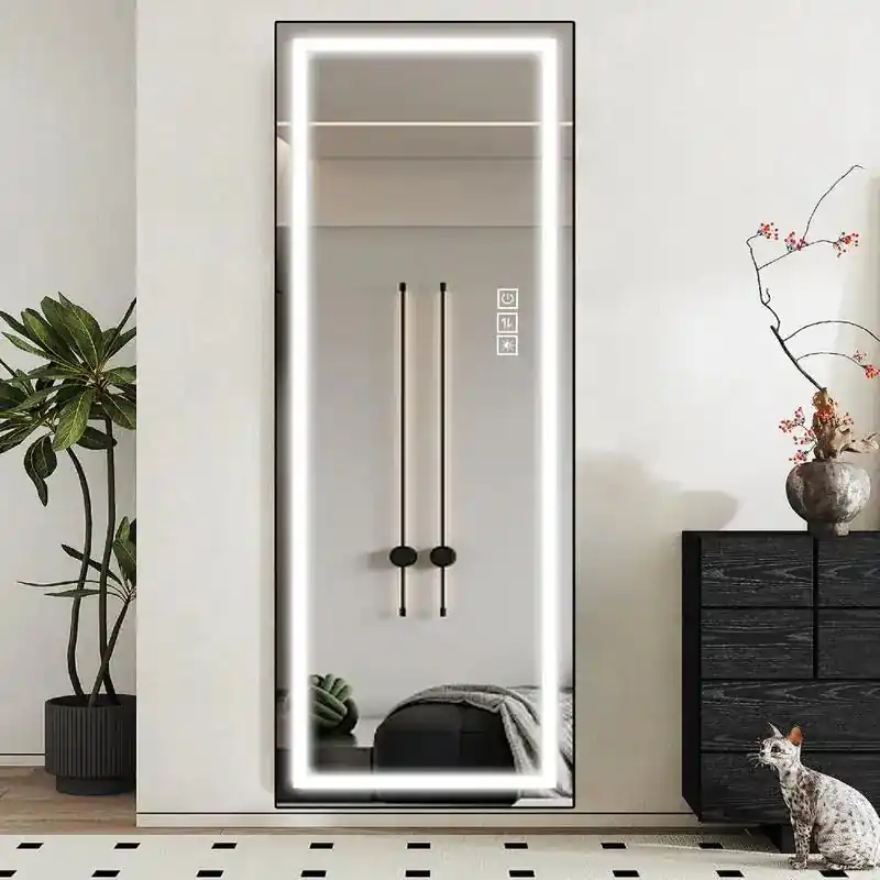 LED Full Length Mirror with Lights for Bedroom Dressing, Large Lighted