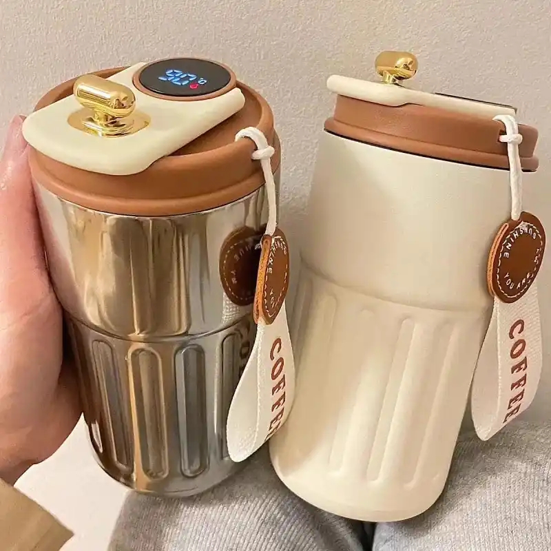 450ML Stainless Steel Thermo Water Bottle LED Temperature Display Coffee Cup