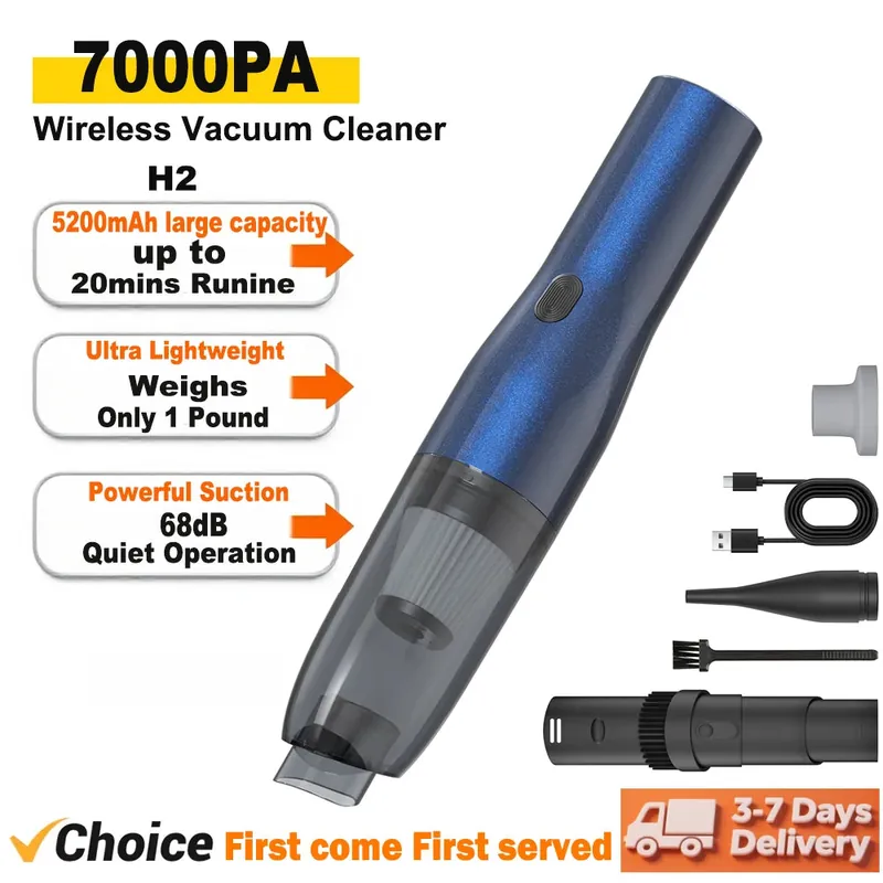 INSE H2 Handheld Cordless Vacuum Cleaner 3-in-1 for Car Home Pet Hair