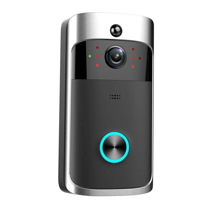 V5 Wireless Smart Doorbell with Noise Canceling Microphone 720P HD 166-degree Wide-angle Camera Doorbell