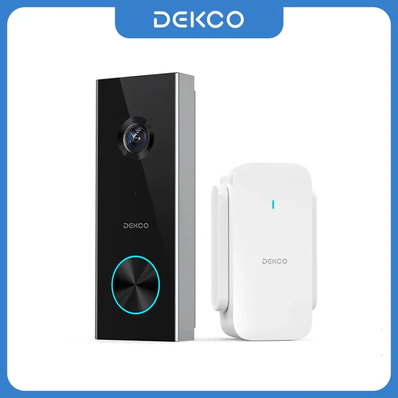 Dekco 3MP WiFi Doorbell 5000 mAh Battery Wireless Video Intercom AI Human Detection 2-way