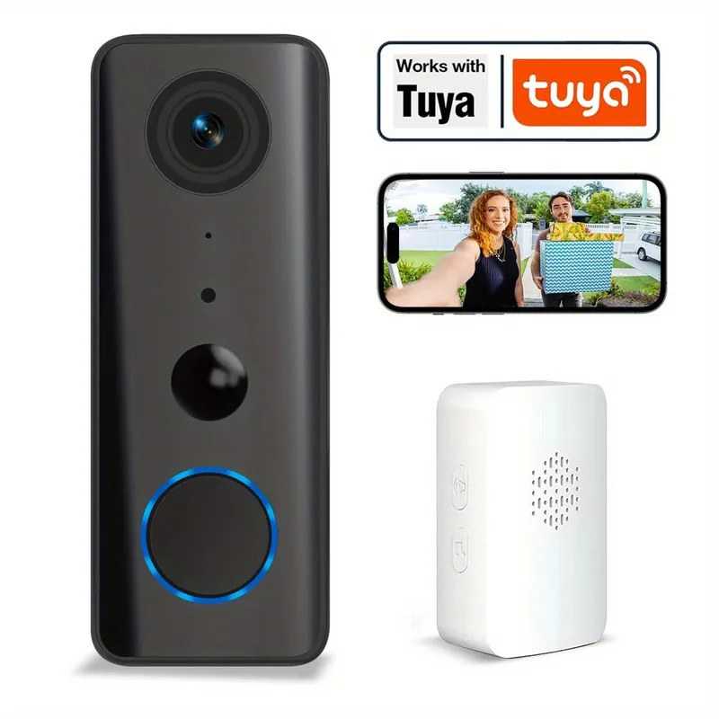 Tuya 3MP WiFi wireless Smart video doorbell Outdoor doorbell camera