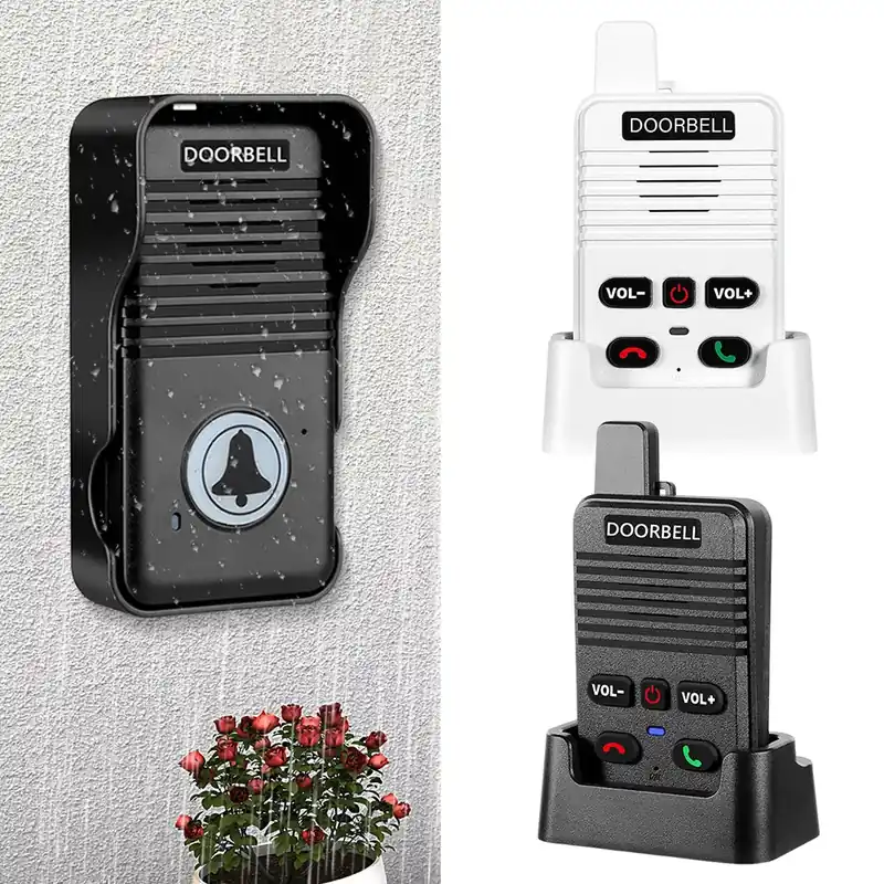 Wireless Voice Duplex Intercom Doorbell 500M Hand Free Two Way Wireless Doorbell