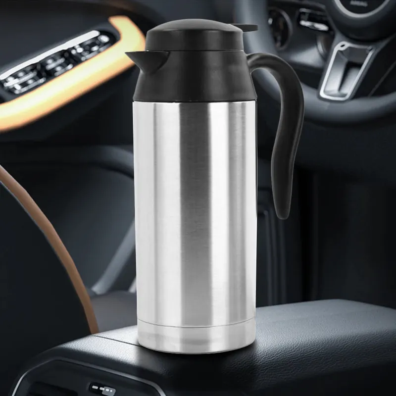 12/24V Car Electric Kettle Boil Dry Protection 750ml Car Kettle Boiler Quick Boiling Kettle Pot