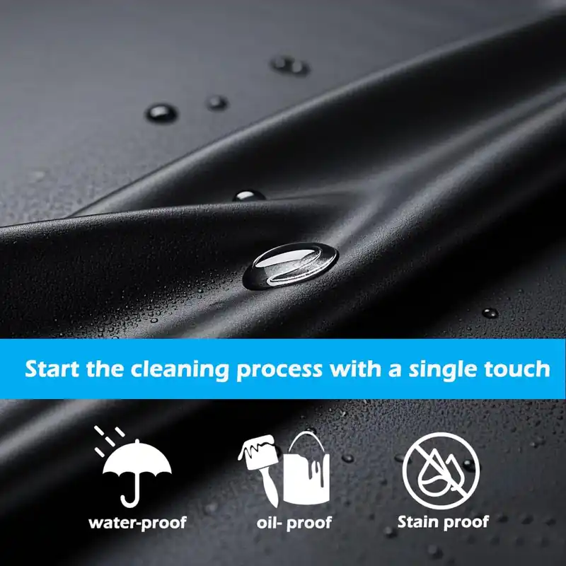 juningxin 4-piece waterproof rubber vinyl apron 40 inch for dishwasher lab butcher cooking kitchen black men/women chef apron heavy duty chemical work extra long grill with adjustable bib