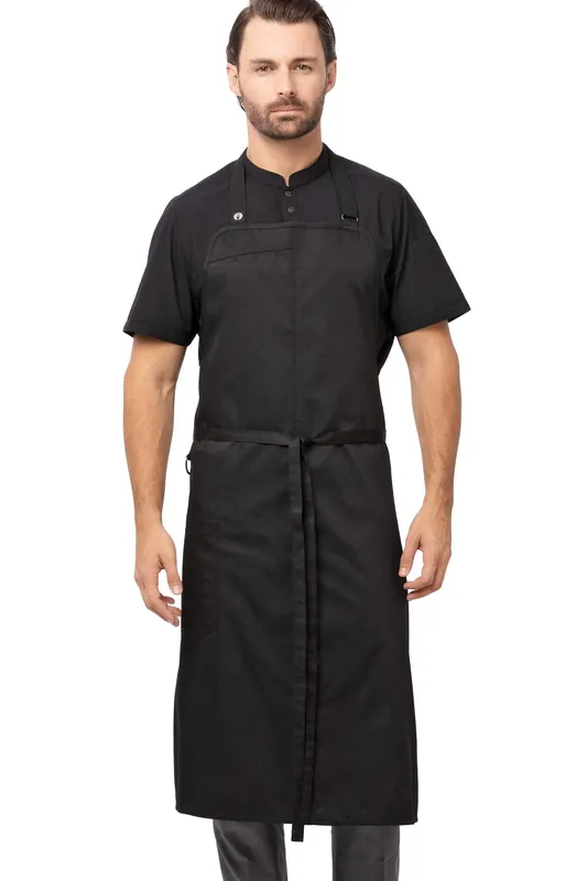Chef Works Unisex Brio Chef Apron, Black, One Size