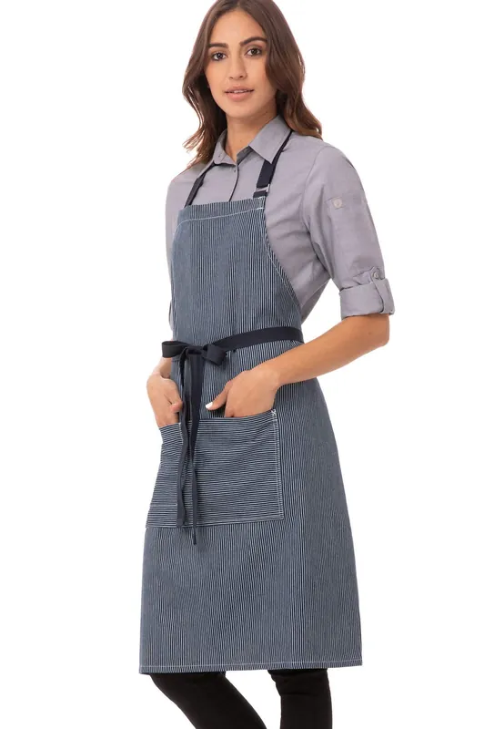 Chef Works Unisex Portland Kitchen Apron, Indigo Blue, One Size