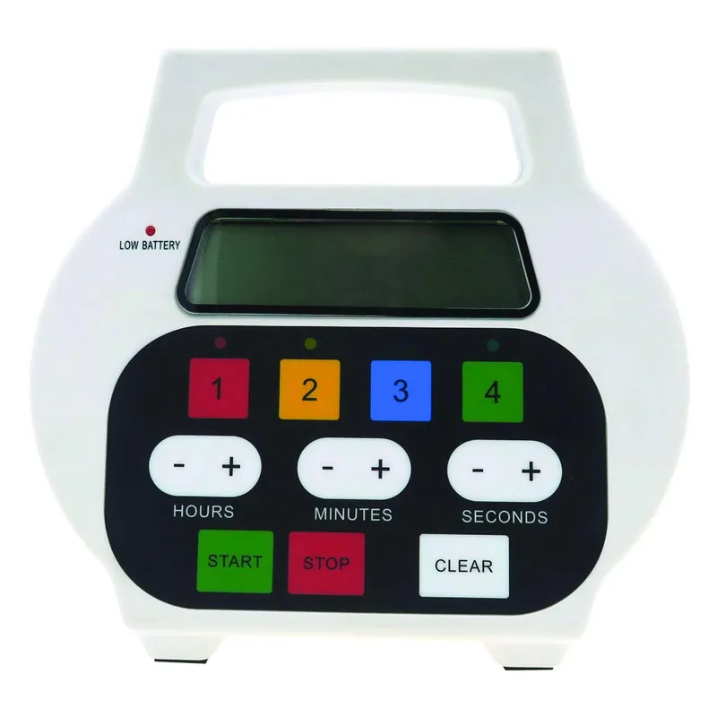 4-Channel Digital Timer, Digital Kitchen Timer, Extended Countdown for Long Cooking Process, Large LED Display for Food Cooking, Baking, Marinade, Roasting, Beef Boiling, Grilling by Chef Master 90218