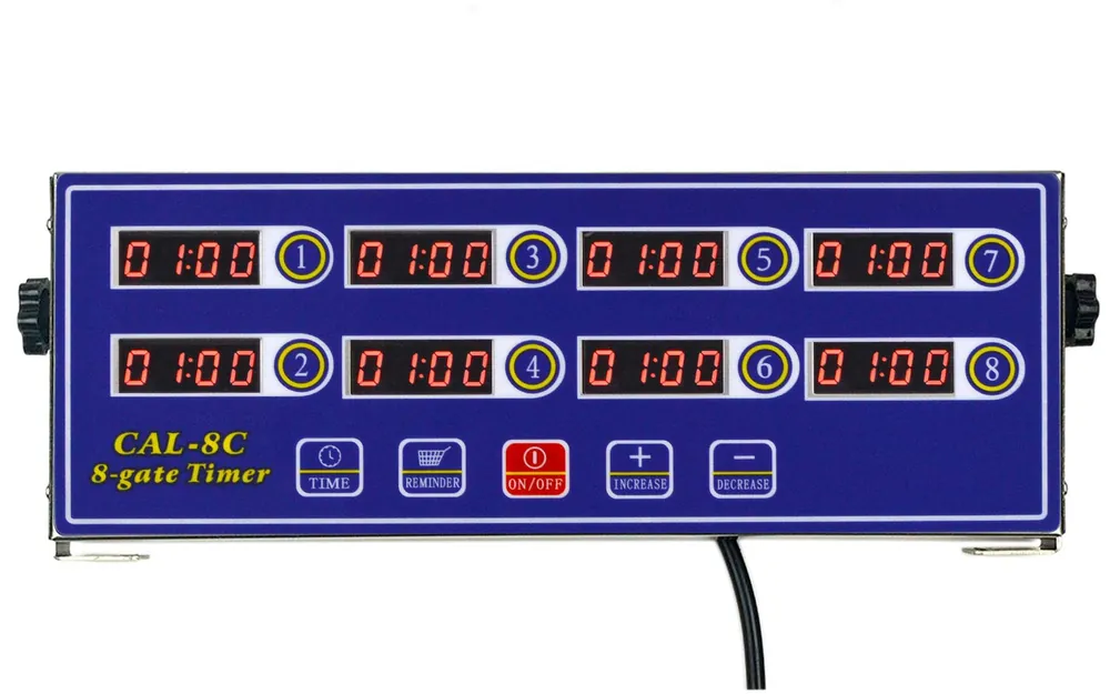 Li Bai Kitchen Cooking Timer 8 Channels Digital LED Alarm Reminder Clock Commercial Restaurant Home Loud Adjustable Clear Display Stainless Steel