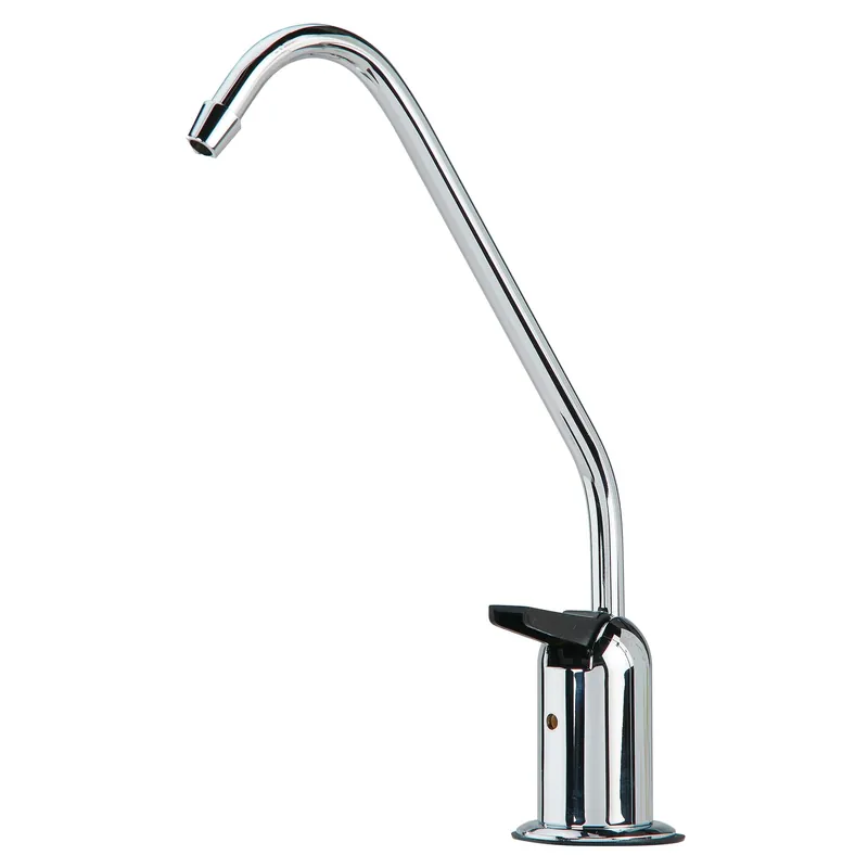 Watts Premier Standard Air Gap Auxiliary Faucet with 1/4" Supply Tubing Connection for RO Reverse Osmosis Water Filtration Systems, Touch N‘Flow Spring Loaded Handle, Chrome