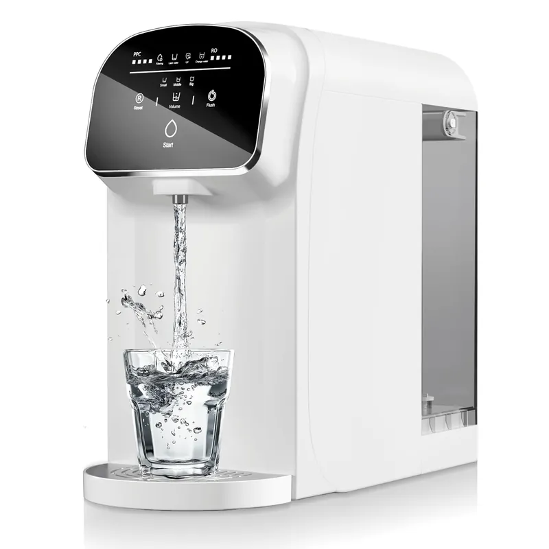 Aigerri UV Countertop Reverse Osmosis Water Filter, NSF/ANSI 372 Certified, 5-Stage RO Filtration System, 5 1 Pure to Drain, No Installation, Portable Reverse Osmosis Purifier for Home, Kitchen