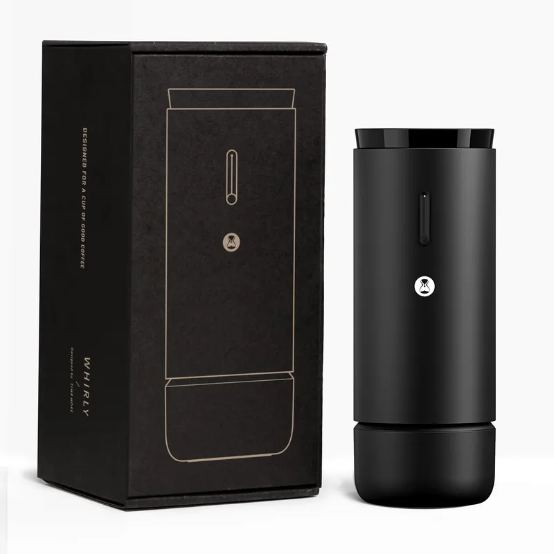 TIMEMORE Burr Coffee Grinder, Portable Electric Grinder with Metal Body, 30 Precise Settings for Espresso to French Press, Low Noise Design, Auto Stop & Clog Protection for Home & Outdoor Use (Black)