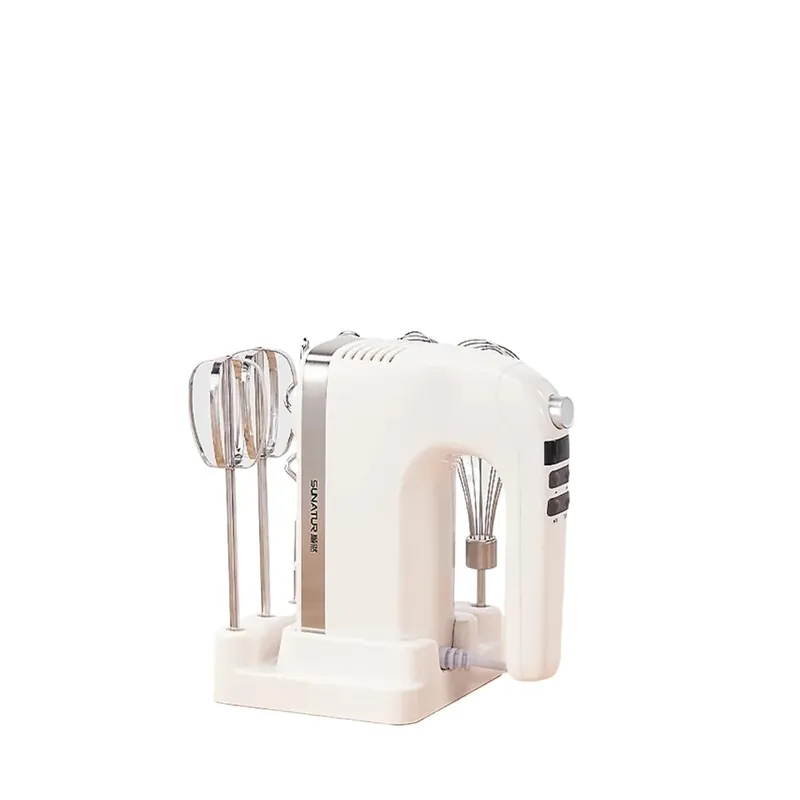 400W Hand Mixer with Electronic Control, 304 Stainless Steel 6-Rod Set & Storage Base - Heavy Duty Electric Kitchen Blender for Baking, Whipping, Mixingr