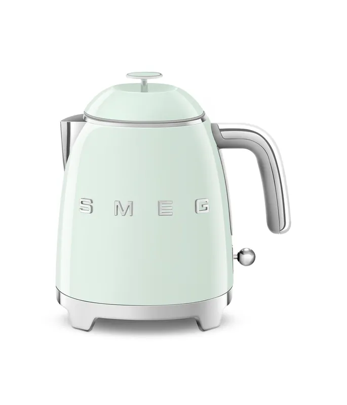 SMEG Mini 50‘s Retro Style 3 Cup Electric Kettle with Double Wall Anti Slip Base and Water Level Indicator (Pastel Green)