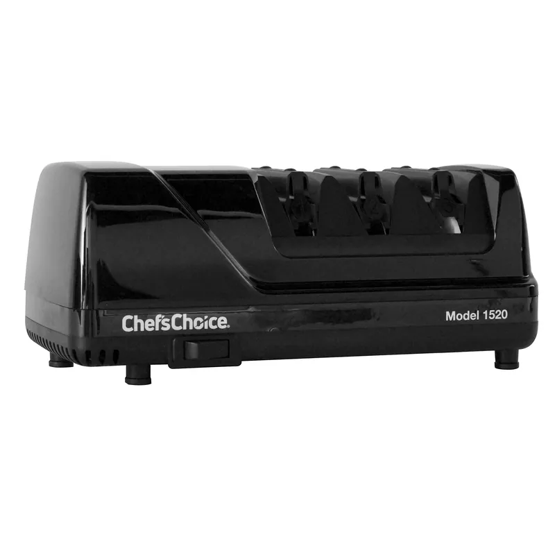 Chef’s Choice Professional Electric Knife Sharpeners AngleSelect for 15- and 20-Degree Straight-Edge and Serrated Knives with Diamond Abrasives & Precision Angle Control, 2-Stage, Black
