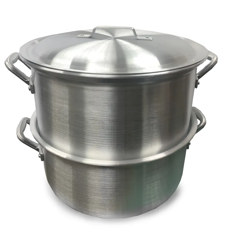Bayou Classic 300-462 Aluminum Half-Bushel Steamer Features Sturdy Riveted Handles Domed Vented Lid Steams Half a Bushel Perfect For Seafood Oysters Vegetables and More