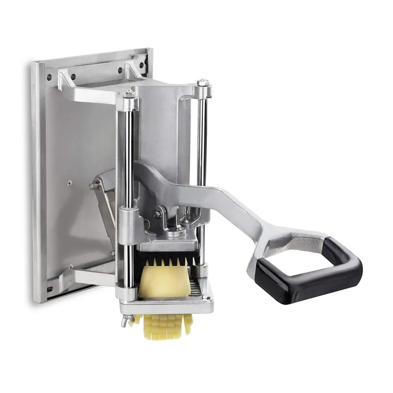 New Star Foodservice Extra Heavy Duty French Fry Cutter 3/8" with Wall Bracket, Fixed Counter or Wall Mount, Cast Iron and Aluminum Body with Stainless Steel Components