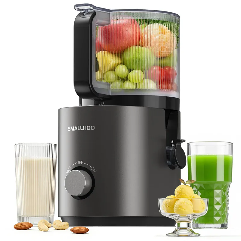 3-in-1 Juicer Machines, Cold Press Juicer 7“ Large Chute & 120oz – for Whole Vegetables & Fruits, High Juice Yield Nut Milk Natural Sorbet, Sliver