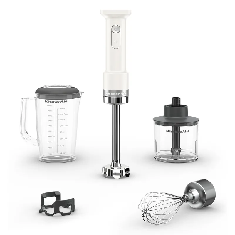 KitchenAid Go Cordless Hand Blender with Accessories - battery sold separately, KHBRV05, Porcelain White