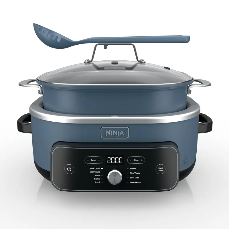 Ninja MC2001 PossibleCooker PRO Plus, 8.5-QT Multicooker, 9 Functions, Slow Cook, Sear, Sauté, Proof, Pasta/Rice, Replace 16 Kitchen Tools, Oven-Safe Ceramic Pot, 1400-Watt, Blue (2026 Release)