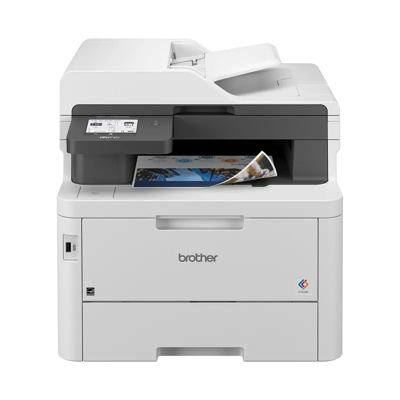 Wireless Digital Color All-in-One Printer with Laser Quality Output, Single Pass Duplex Copy & Scan Includes 2 Month Refresh