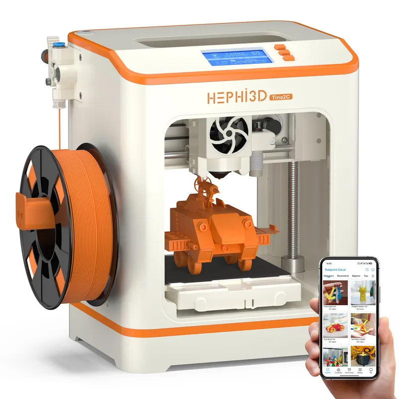 3D Printer with WiFi Cloud Print, Fully Assembled Mini 3D Printer for Beginners and Kids, Auto Leveling