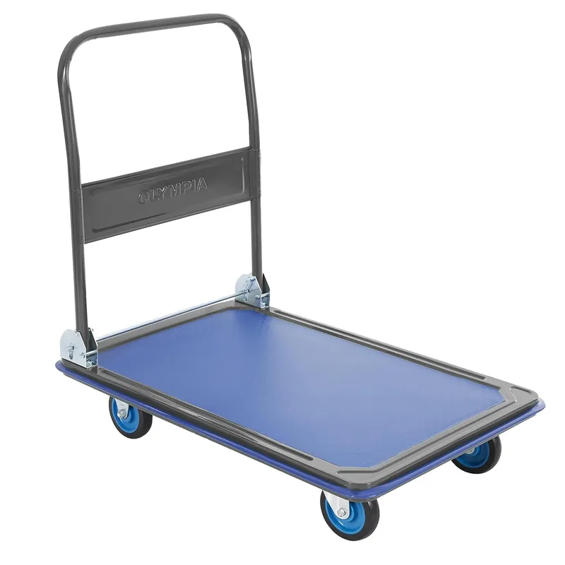 Olympia Tools Foldable Push Cart Dolly - 600 Lb. Capacity Heavy Duty Platform Truck