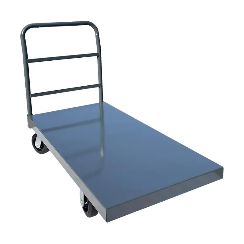 Steel Platform Truck 2000 lb Capacity, 60" x 24" Heavy Duty Flatbed Push Cart with Smooth Deck