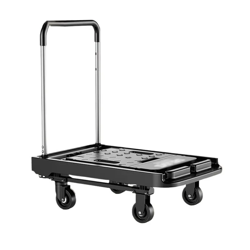 Platform Truck Cart Small Trolley Lightweight Express Trailer Fully Foldable Flatbed Portable Hand-Pulled Cart