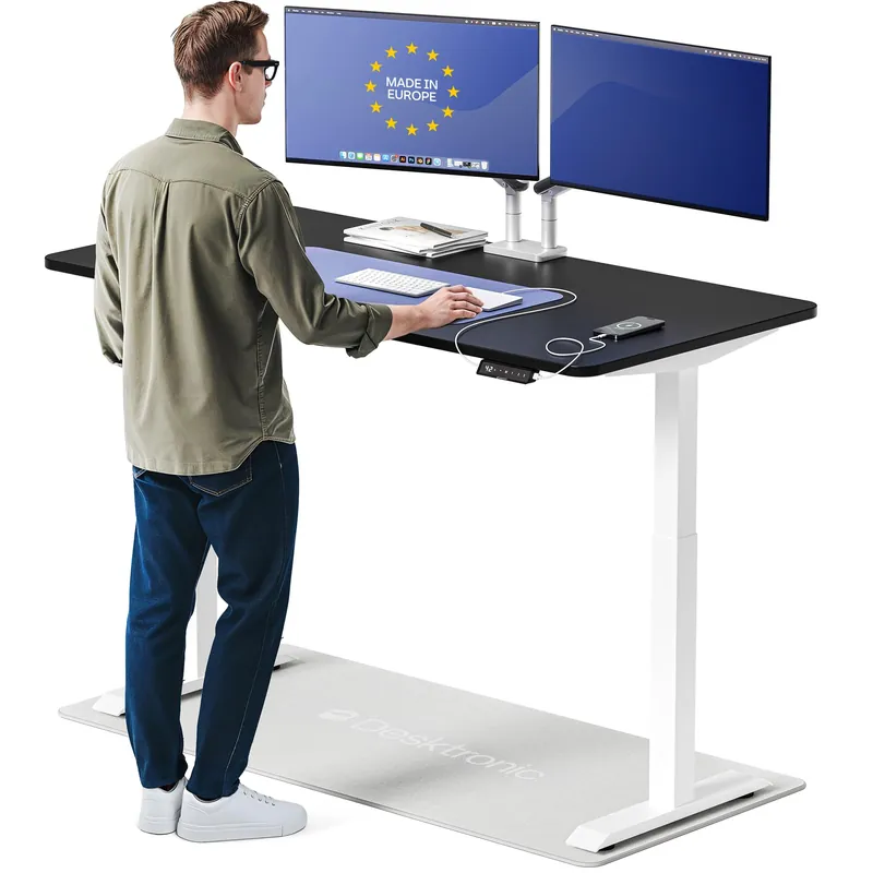 Desktronic HomeOne Standing Desk 60x30 — Ergonomic Sit Stand Home Office Desk