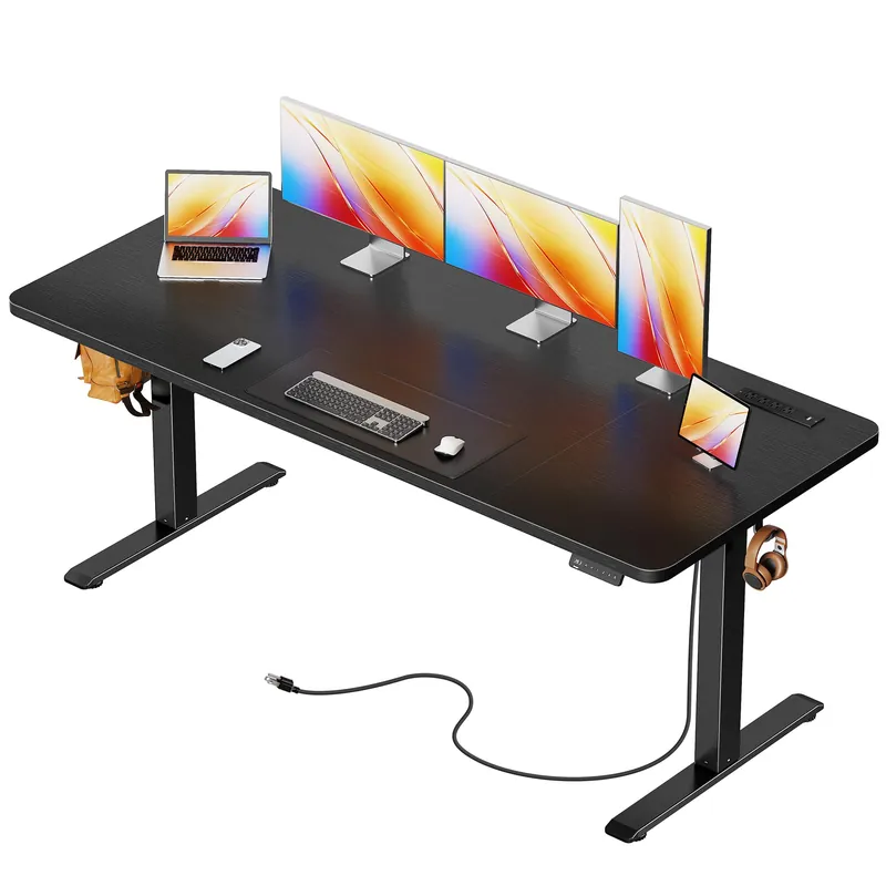 24 Inch Electric Standing Desk with Power Outlets and USB-C Port, Height Adjustable Desk