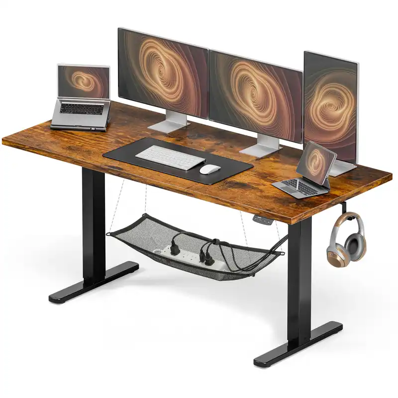 Electric Standing Desk, Height Adjustable Home Office Desk with Memory Presets & Cable Management
