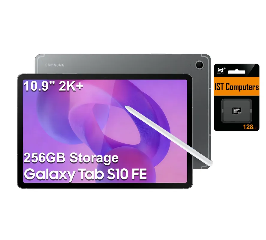 Samsung Galaxy Tab S10 FE Android Tablet (10.9" 2K+ Touchscreen, 8-Core, 8GB RAM, 256GB Storage