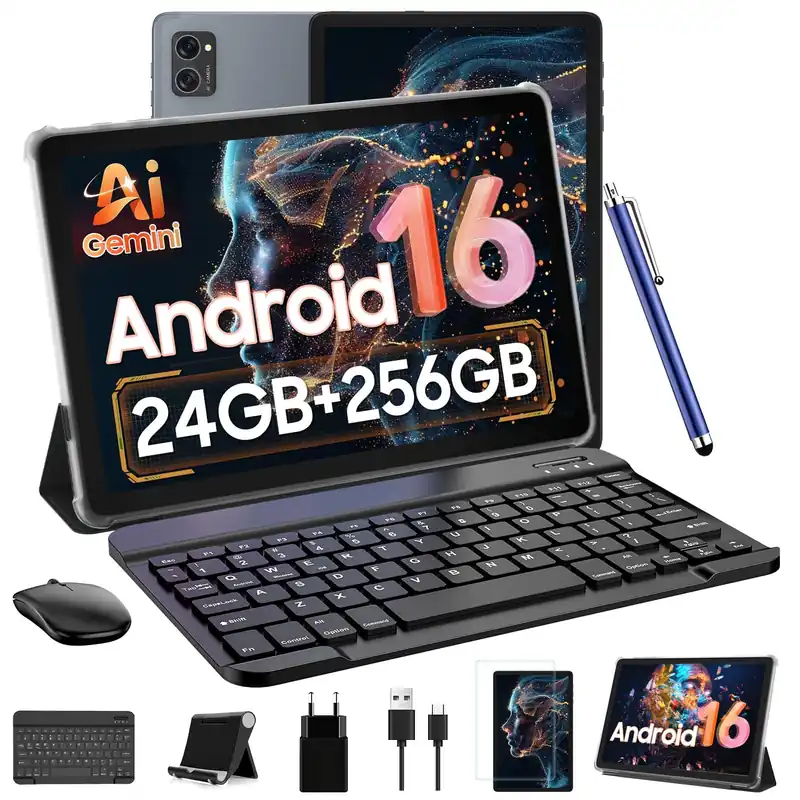 Tablet 2026 Latest Android 16 Tablet, 10 Inch Tablet with 24GB RAM