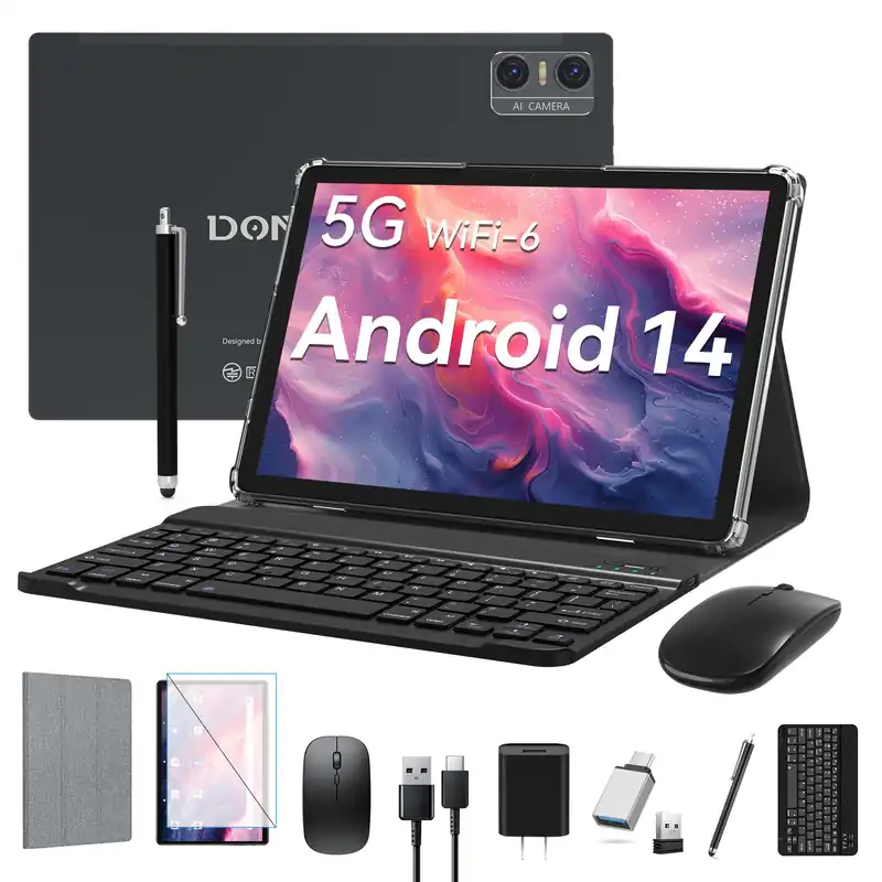 Android Tablet 2026 Latest Tablets, 10 inch Tablet (4+4)GB RAM 64GB ROM 1TB Expand