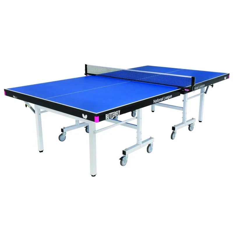 Butterfly National League 25 Table Tennis Table 10 Minute Quick Assembly Ping Pong Table 25mm Indoor Top Tournament Grade