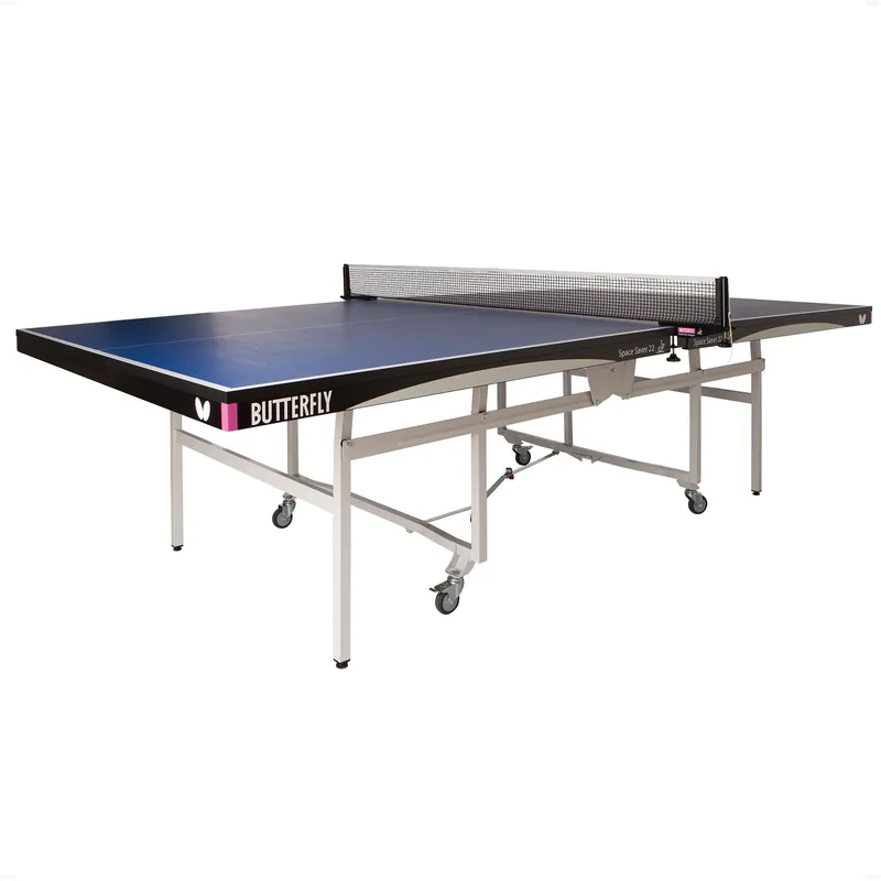 Butterfly Space Saver 22 Ping Pong Table—Indoor Rollaway Table—ITTF Approved Table for Tournaments, Clubs, Or Homes—Professional Ping Pong Net Included—Compact Storage