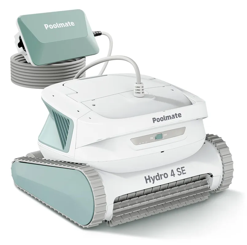 Chasing Hydro 4 SE Pool Vacuum for Inground Pools Robot Cleaner for Floor, Wall & Waterline Always Cleaning, Never Charging 40ft Cord 4.1L Filter Basket for Inground & Above Ground Pools
