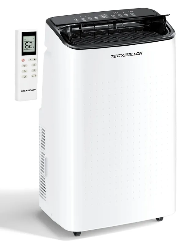 TECXERLLON 15000 BTU Portable Air Conditioner, Cools Rooms up to 800 Sq. Ft., 4-in-1 Portable AC Unit with Dehumidifier, Fan & Sleep Mode, Self-Evaporating AC for Bedroom Office Apartment