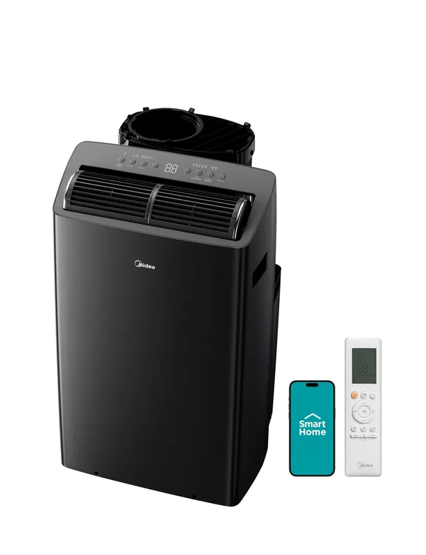Midea Duo 12,000 BTU (10,000 BTU SACC) High Efficiency Inverter, Ultra Quiet Portable Air Conditioner, Cools up to 450 Sq. Ft., Compatible with Alexa/Google Assistant, Includes Remote