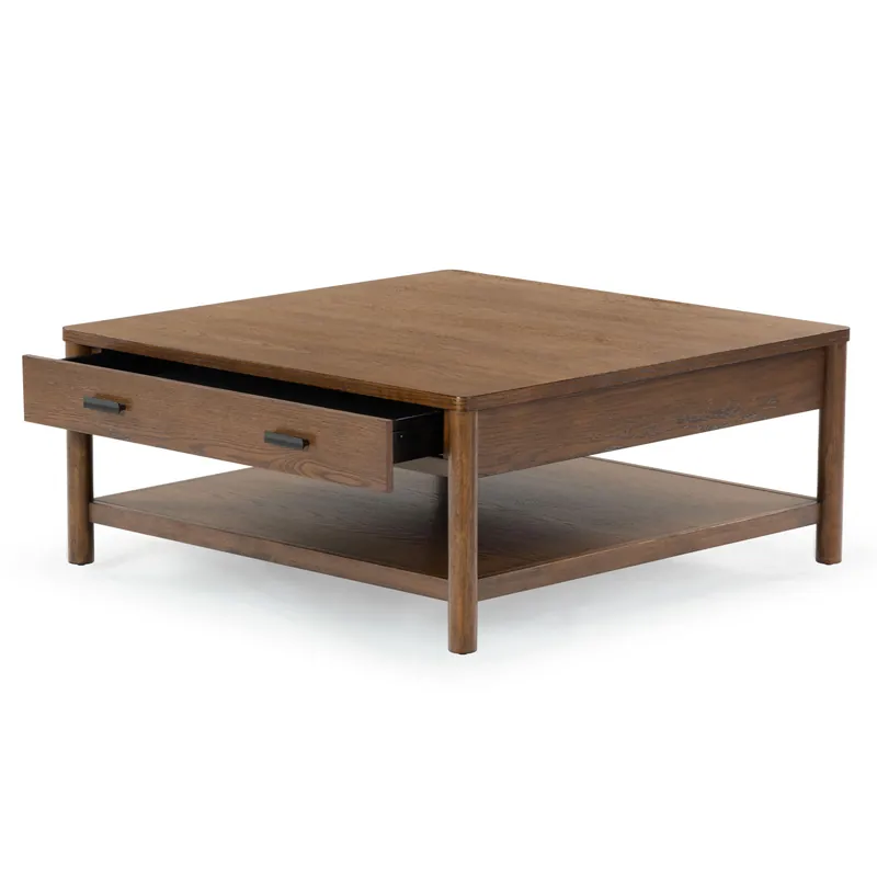 SAFAVIEH Couture Collection Jaylessa Medium Oak 1-Drawer Coffee Table