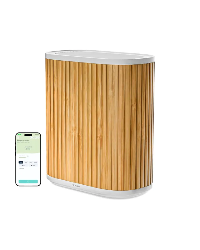 Windmill Air Purifier Max for Home - 3-In-1 Filtration for Dust, Smoke, & More - True HEPA Filter, Activated Carbon, & Pre-Filter - Ultra-Quiet - App Compatible - Covers Up To 1950 sq ft – Bamboo